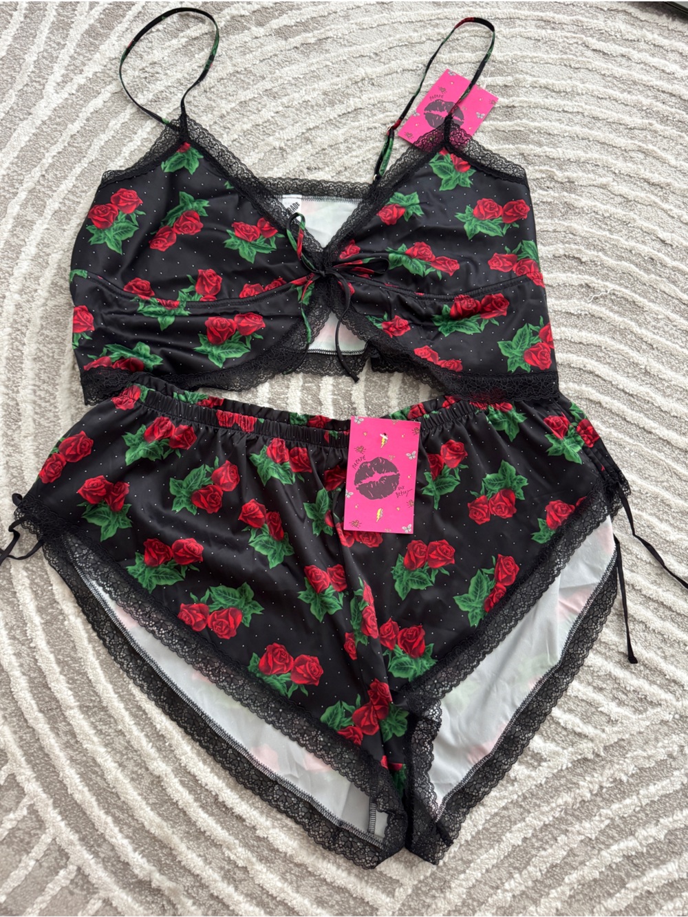 Parade x Betsey Johnson satin lounge set